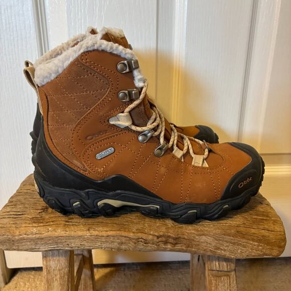Oboz Women’s Bridger 7" Insulated Waterproof Boots Freeze Guard Cashew Size 8 - Picture 3 of 6